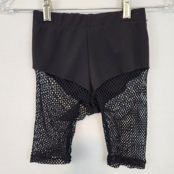Fashion Nova Shorts Women's XS Mesh Costume Cosplay Club Elastic Waist Black - Picture 1 of 10